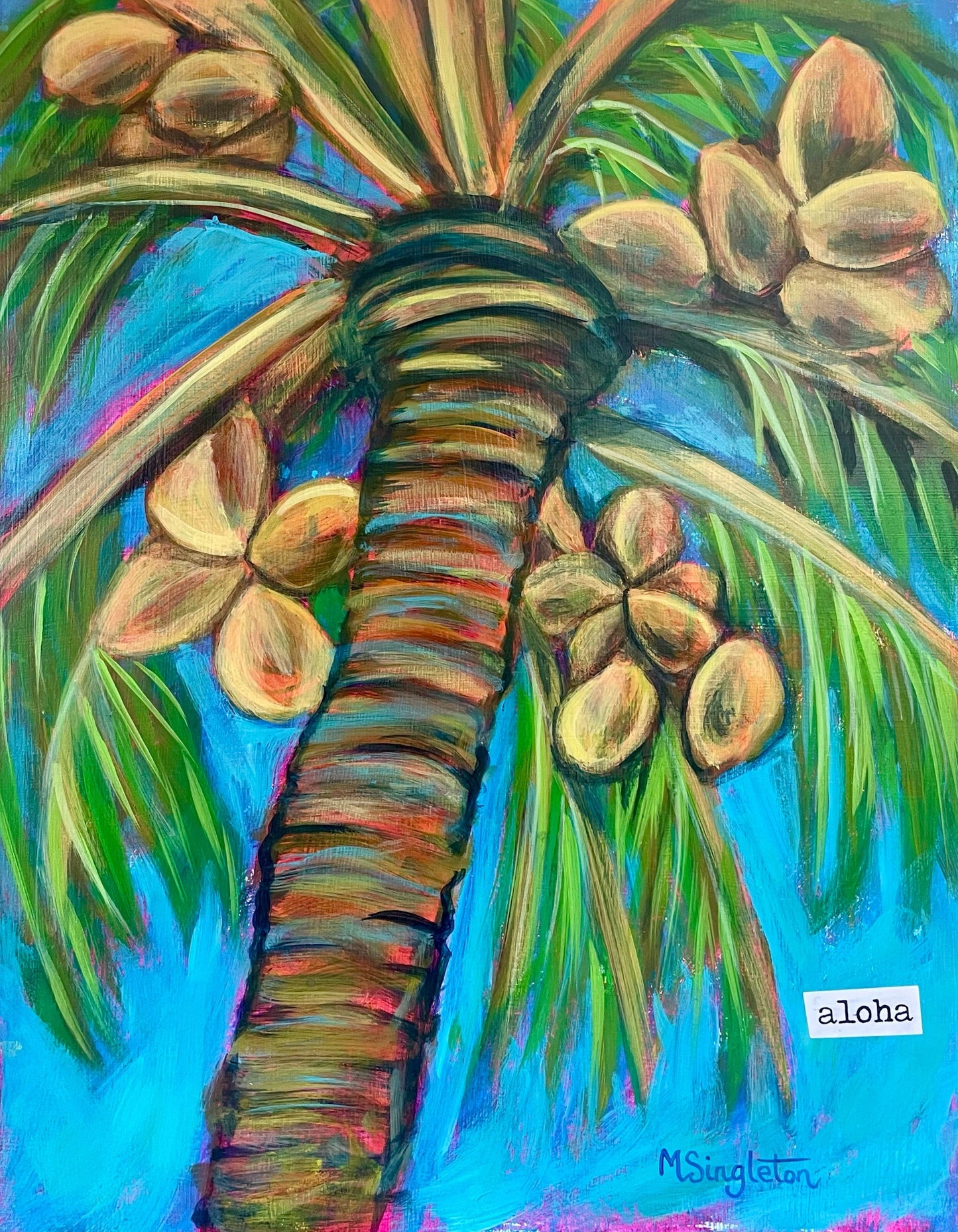 "Coconut Dreams" Original Acrylic Art