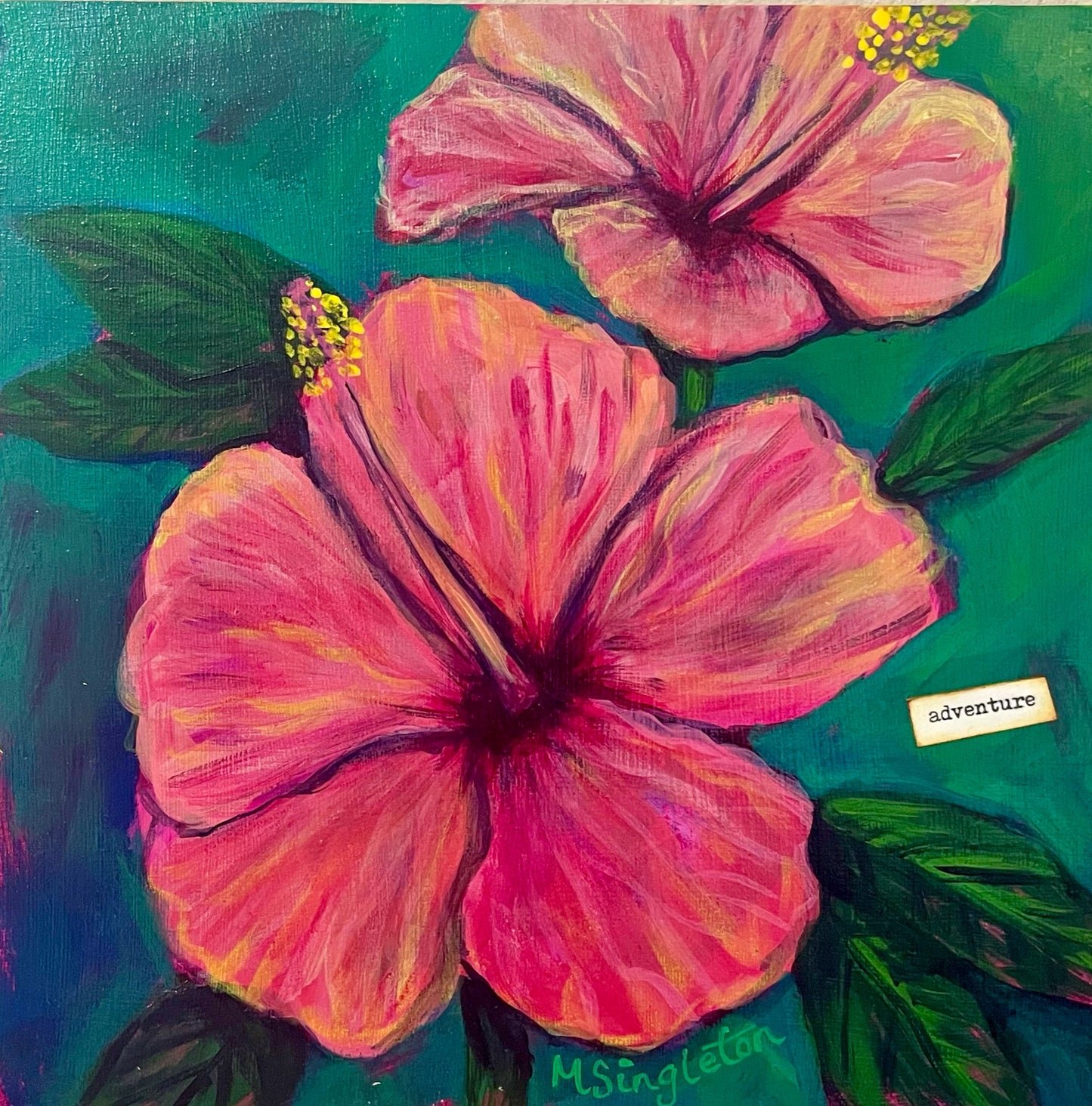 Hibiscus Original Acrylic Art
