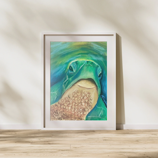 "Honu Kisses"  Art Print