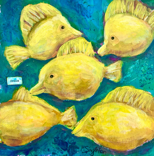 Yellow Tang Original Acrylic Art