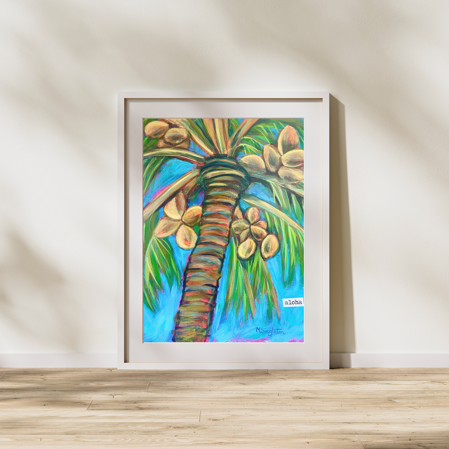 Coconut Palm Tree Art Print