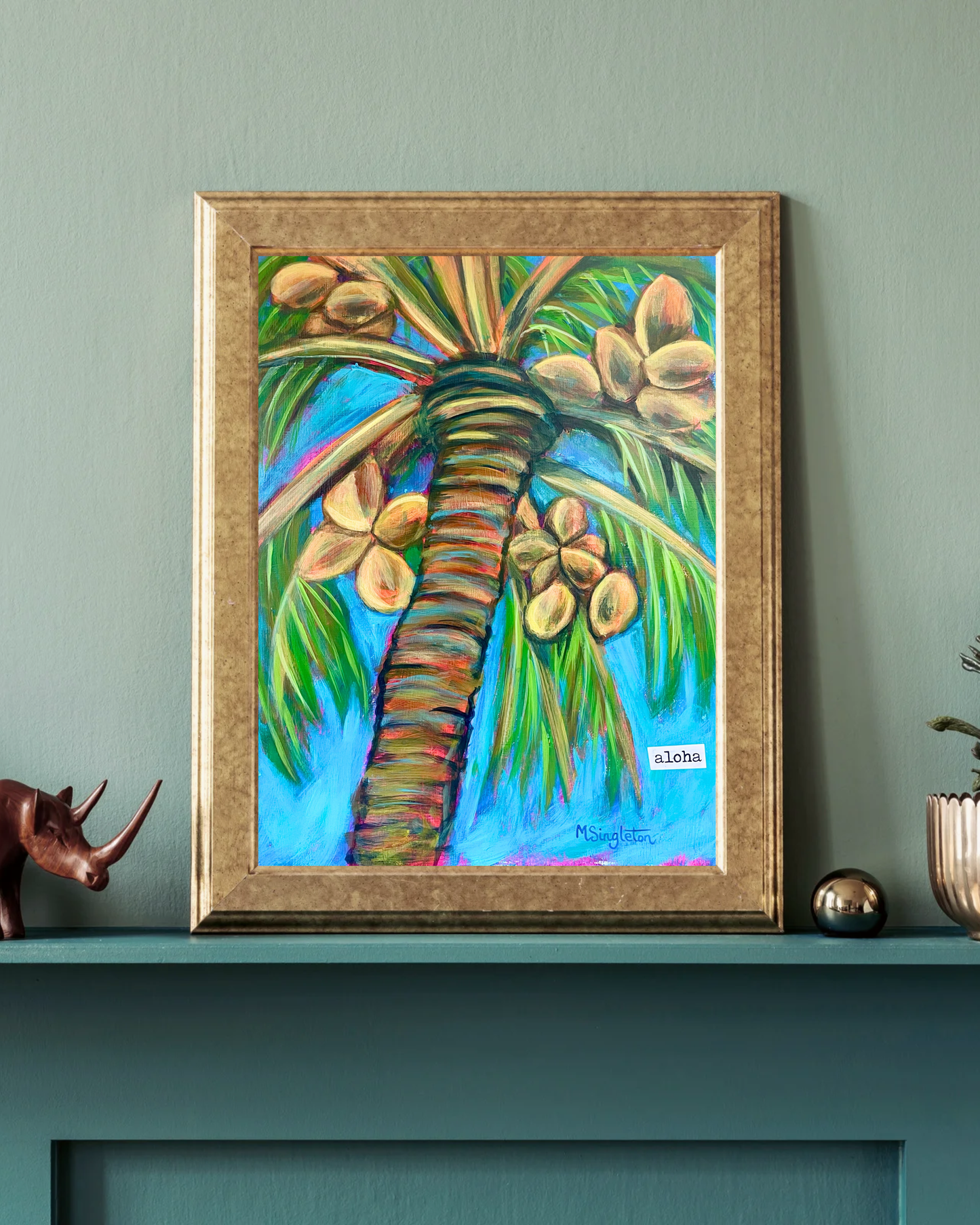 Coconut Palm Tree Art Print