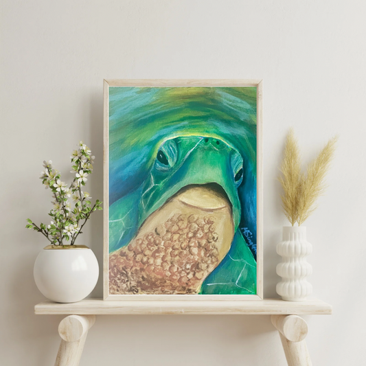 "Honu Kisses"  Art Print