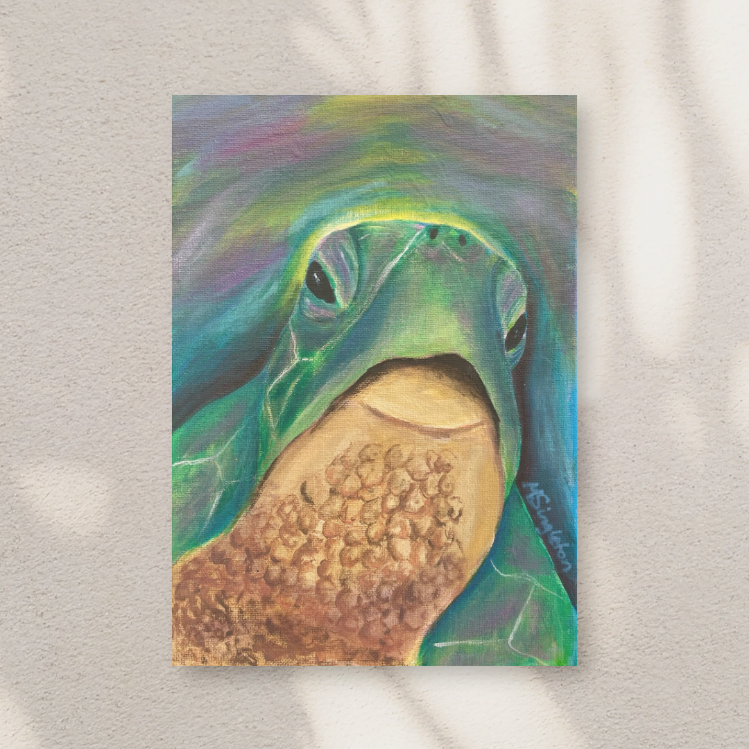 "Honu Kisses"  Art Print