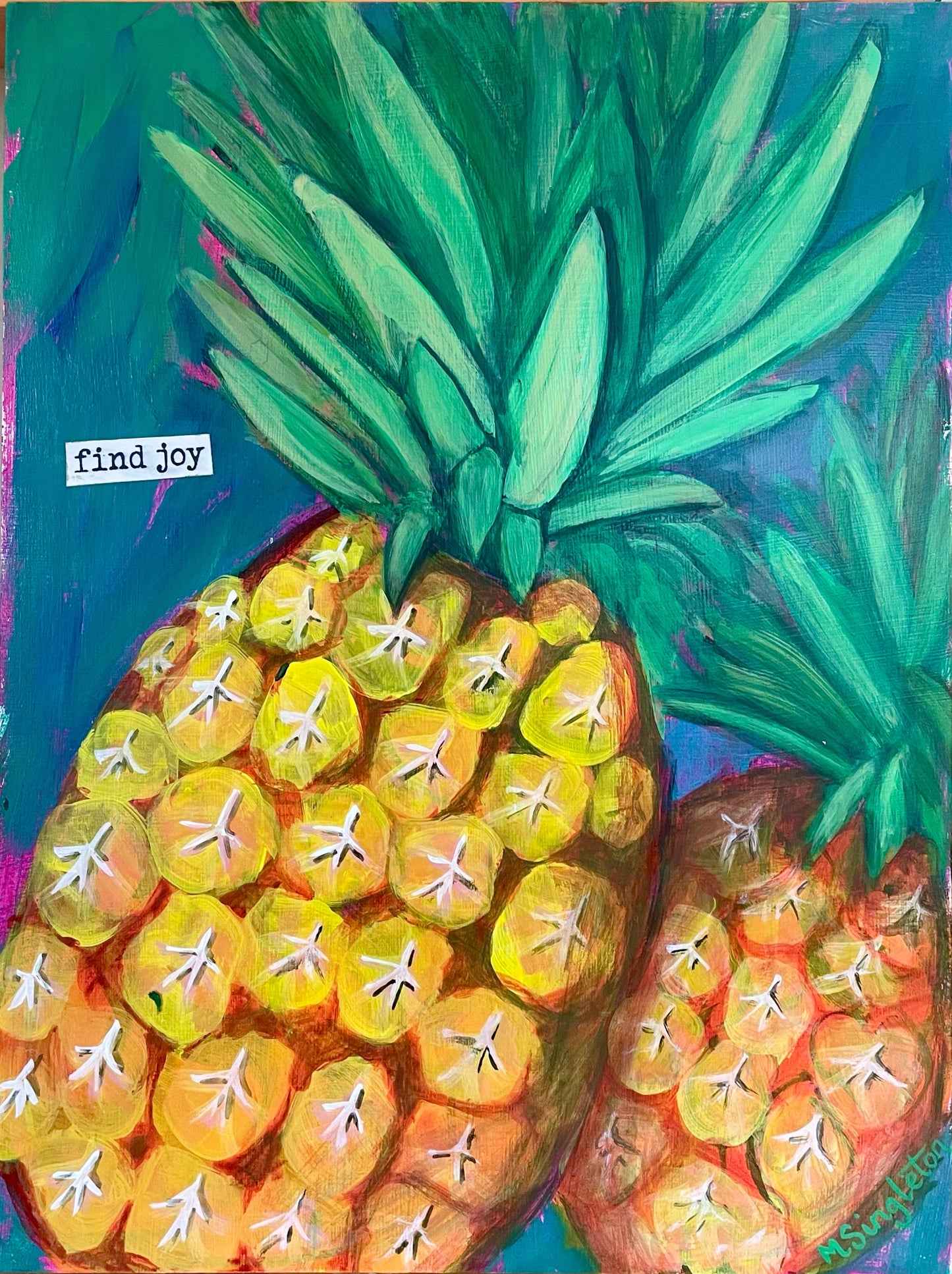 Pineapple Original Acrylic Art