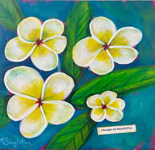 Plumeria Original Acrylic Art