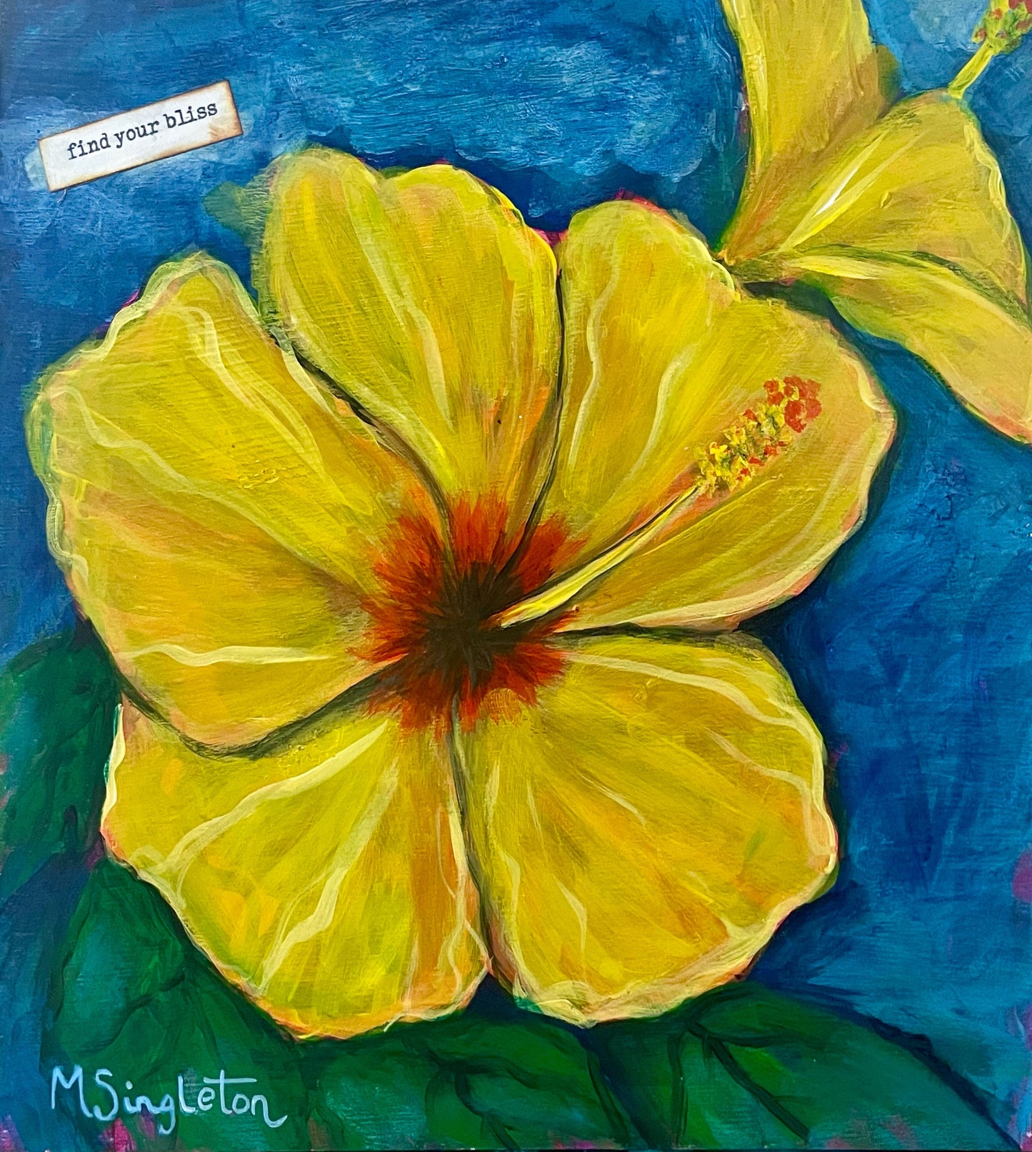 Hibiscus Original Acrylic Art