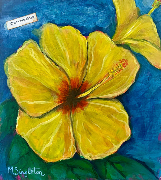 Hibiscus Original Acrylic Art